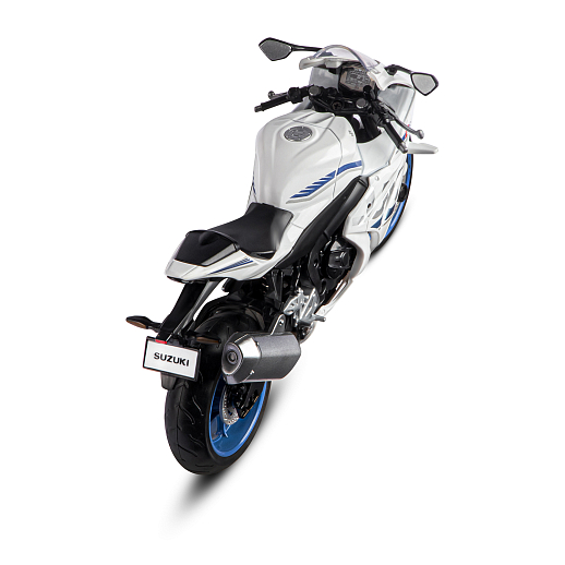 ТМ "Автопанорама" Мотоцикл металл. 1:12 SUZUKI GSX-R1000, белый, свободный ход колес, в/к 7,1 х 11,7 х 20,6 см в Джамбо Тойз #11