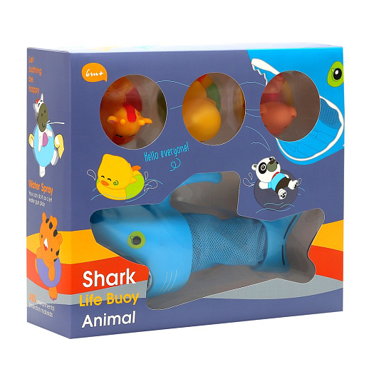 Игровой набор для купания, в комплекте акула и 3 игрушки, в/к 32,2х10,7х25,5см в Джамбо Тойз #9