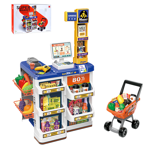 Игровой набор "Супермаркет" с тележкой,со звук.и свет.эффект.,в/к 60*19*44 см в Джамбо Тойз