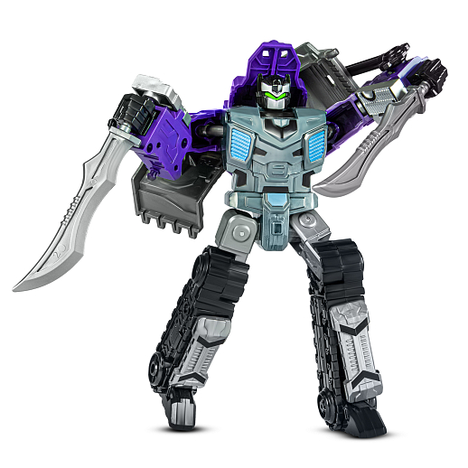 Робот-трансформер,трансформация в бульдозер,серия 6в1(6 видов транспорта собираются в большого робота), цв.фиолет, в/к 22,6*10,8*11,7см в Джамбо Тойз #4