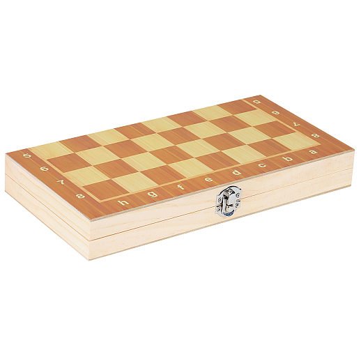 Настольная игра "3в1 - Шахматы, шашки, нарды", дерево, размер доски 29х29 см, в/к 29.7х15.3х4.5 см в Джамбо Тойз #3