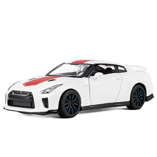 ТМ "Автопанорама" Машинка металлическая 1:32 Nissan GT-R (R35), белый, откр. двери, свет, звук, инерция в/к 17,5*13,5*9 см в Джамбо Тойз #2