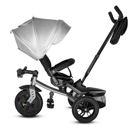 Детский трехколесный велосипед с ручкой CITY-RIDE LUNAR. Поворотное сиденье 360, складная крыша D600, подножки, надувные колеса 12/10, фара в Джамбо Тойз #4