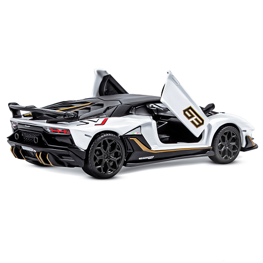 ТМ "Автопанорама" Машинка металлическая, 1:32 Lamborghini SVJ, белый, откр. двери и багажник, свет, звук, инерция,  в/к 17,5*12,5*6,5 см в Джамбо Тойз #15