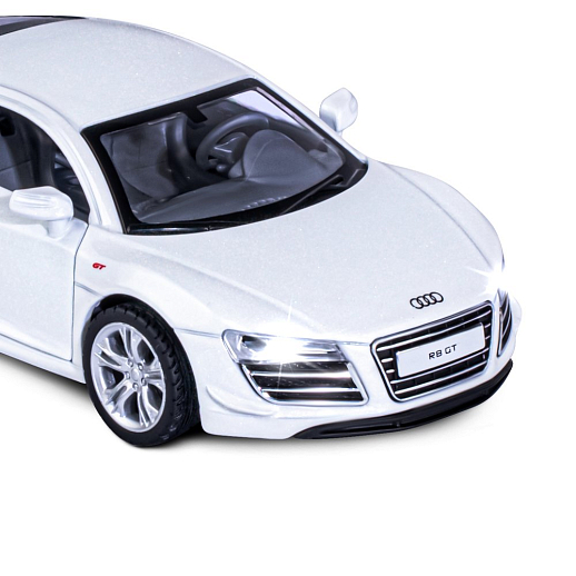 ТМ "Автопанорама" Машинка металл.,1:32 Audi R8 GT, белый, инерция, свет, звук, откр. двери, в/к 17,5*13,5*9 см в Джамбо Тойз #19