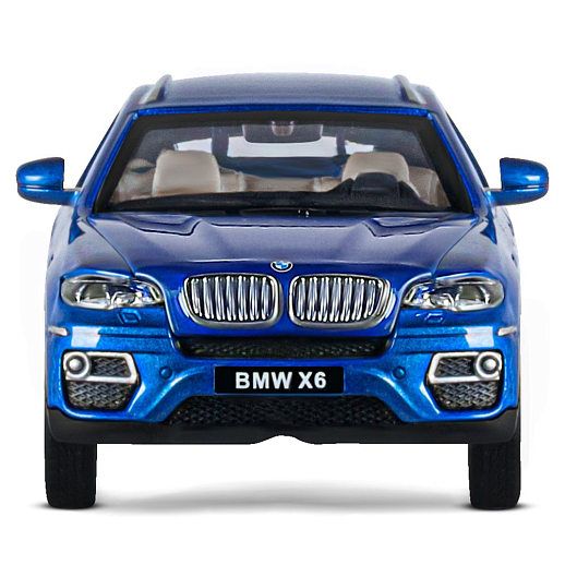 ТМ "Автопанорама" Машинка металлическая 1:32 BMW X6, синий, свет, звук, откр. двери, капот и багажник, инерция, в/к 17,5*13,5*9 см в Джамбо Тойз #12