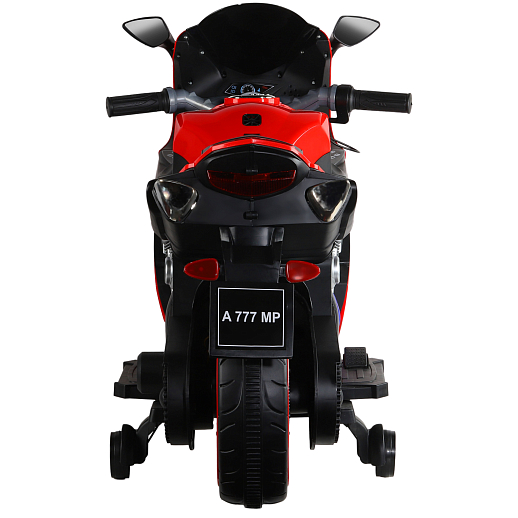 Электромотоцикл детский двухколёсный на аккумуляторе, 1 двигатель, USB, MP3, колеса пластик, свет LED.  Цвет красный. в Джамбо Тойз #5