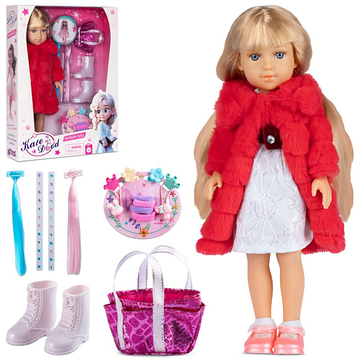 Кукла в шубке с аксессуарами,в/к 25,5*8*34 см в Джамбо Тойз