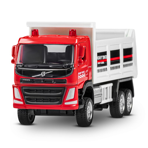 ТМ "Автопанорама" Машинка металлическая 1:72 VOLVO FM грузовик, красный, откр. двери, инерция, в/к 17,5*13*6,5 см в Джамбо Тойз #4