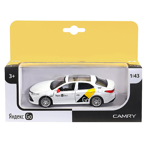Яндекс Go Машинка металлическая 1:43 Toyota Camry, белый, инерция, откр. двери, 17,5*12,5*6,5 см в Джамбо Тойз #2