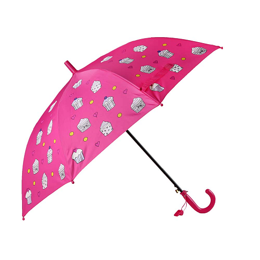 Детский зонт, 94cм,  "Капкейки", принт меняет цвет от воды,  в комплекте свисток,  ткань полиэстер в Джамбо Тойз