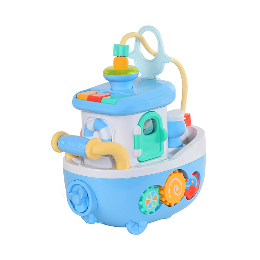ТМ "Smart Baby" Развивающая игрушка "Кораблик" цвет голубой, 29 звуков, стихов, мелодий. Сказки и потешки. Свет, звук, регулирующаяся громкость, в/к 26,5x17x26,8 см в Джамбо Тойз #6