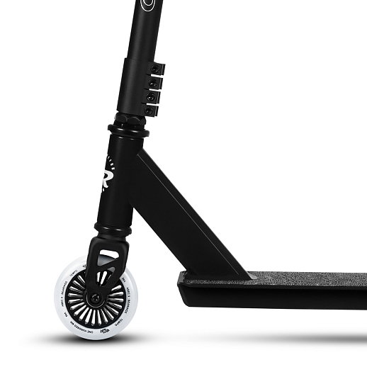 Трюковый самокат CITYRIDE TEMPO, T-bar сталь 50*52см, дека алюм.49*9,5см, колеса PU 86A 100мм, пластик диск, вилка резьб., хомут 4б., цвет Черный  в Джамбо Тойз #5