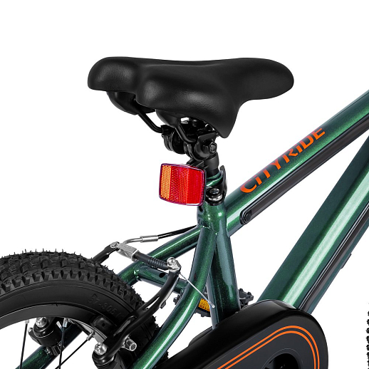Велосипед двухколесный CITYRIDE, модель CR-B2-10FU, рама сталь, колеса алюминий 16", v-brake тормоза, встроенная в раму подсветка, балансирные колёса, цвет зеленый в Джамбо Тойз #11