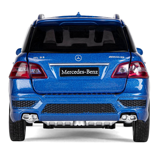 ТМ "Автопанорама" Машинка металлическая 1:32 Mercedes-Benz ML63 AMG, синий, свет, звук, откр. двери, капот и багажник, инерция, в/к 17,5*13,5*9 см в Джамбо Тойз #10