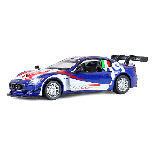 ТМ "Автопанорама" Машинка металл., 1:32 Maserati Gran Turismo MC GT4, синий, инерция, свет, звук, откр. двери, в/к 17,5*13,5*9 см в Джамбо Тойз #3
