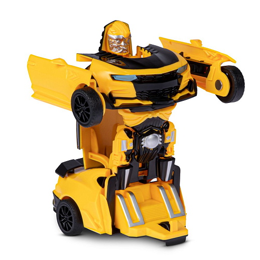 Машинка-робот,фрикционный механизм,цвет желтый,в/к 15,5*4,5*7,5см в Джамбо Тойз #5