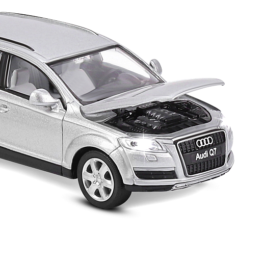 ТМ "Автопанорама" Машинка металлическая 1:32 Audi Q7, серебряный, свет, звук, откр. двери капот и багажник, инерция, в/к 19*9*7 см в Джамбо Тойз #2