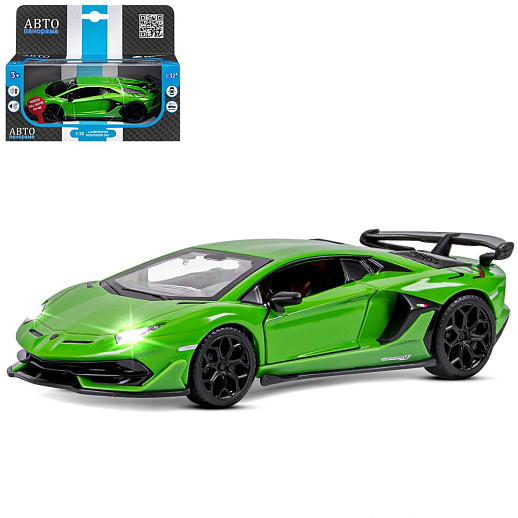 ТМ "Автопанорама" Машинка металлическая 1:32 Lamborghini SVJ, зеленый, откр. двери и багажник, свет, звук, инерция,  в/к 17,5*12,5*6,5 см в Джамбо Тойз