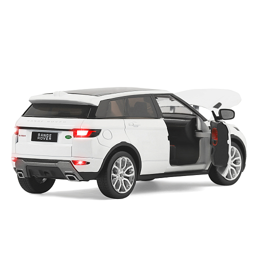 ТМ "Автопанорама" Машинка металлическая 1:24 Land Rover Range Rover Evoque HSE 2017, белый, откр. двери и капот, свет, звук, свободный ход колес, в/к 24,5*12,5*10,5 см в Джамбо Тойз #7