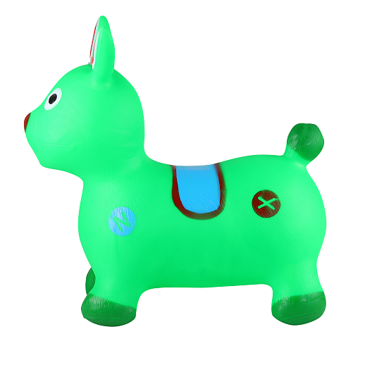 Животное-прыгун "Кролик" со звуком, 1300г, ПВХ, цвет Зеленый, 52*48*26 см в Джамбо Тойз #3