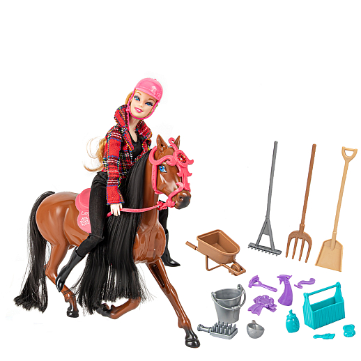 Набор "Кукла,  лошадь, аксесс.", в/к 33х11х36 см в Джамбо Тойз #12