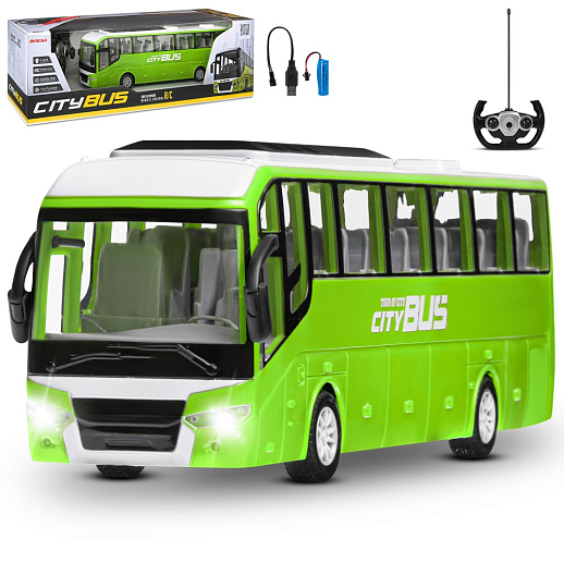 Р/У автобус,  с аккум., цвет зеленый, в/к 37,5*13,5*13,5см в Джамбо Тойз