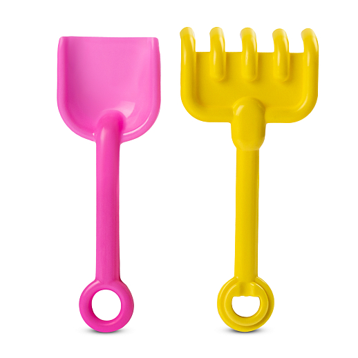 ТМ "Компания Друзей" Песочный набор №28 желто-розовый в комп. ведро 1,1л, лопатка 14,5см, грабли 15см, 4 формочки 9 см) в Джамбо Тойз #6