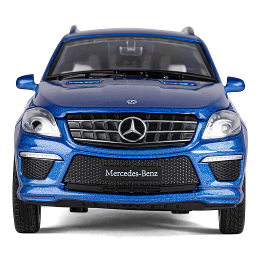 ТМ "Автопанорама" Машинка металлическая 1:32 Mercedes-Benz ML63 AMG, синий, свет, звук, откр. двери, капот и багажник, инерция, в/к 17,5*13,5*9 см в Джамбо Тойз #9