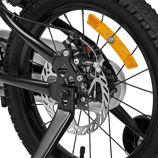 Велосипед двухколёсный CITYRIDE, модель CR-B2-07B, колеса 16", рама сталь, дисковые мех. тормоза, обода сталь, балансирные колёса, цвет черный в Джамбо Тойз #7