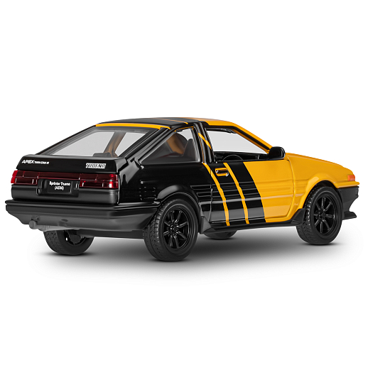 Машинка металлическая 1:37 Toyota Sprinter Trueno (AE86), желтый, тюнинг, откр. двери, свободный ход колес, в/к 23,5*10*4 см в Джамбо Тойз #5