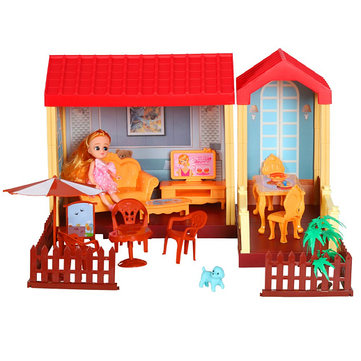 Дом для кукол, в комплекте мебель, кукла, домашний питомец, в/к 36х29х13 см в Джамбо Тойз #3