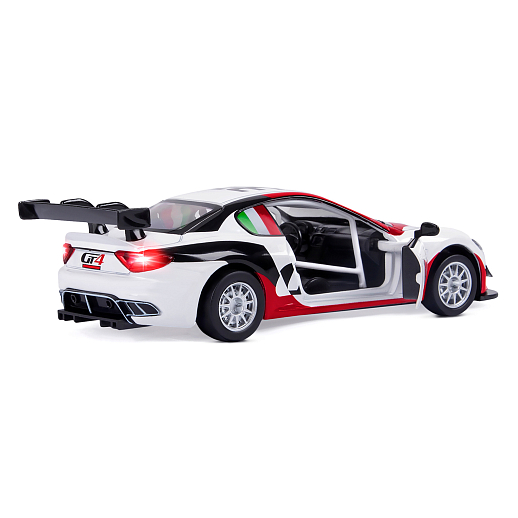ТМ "Автопанорама" Машинка металл., 1:32 Maserati Gran Turismo MC GT4, белый, инерция, свет, звук, откр. двери, в/к 17,5*13,5*9 см в Джамбо Тойз #9