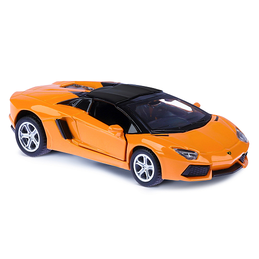 ТМ "Автопанорама" Машинка металл. 1:43 Lamborghini Aventador LP700-4 Roadster, оранжевый, инерция, откр. двери, в/к 16*7,5*5 см в Джамбо Тойз #9