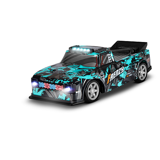 Р/у машина для дрифта М1:16,2.4GHz,4WD,сменные шины 4шт.,свет,с аккум.,цвет черн.с бирюзой,в бел.кор. 38,5*15*17см в Джамбо Тойз #6