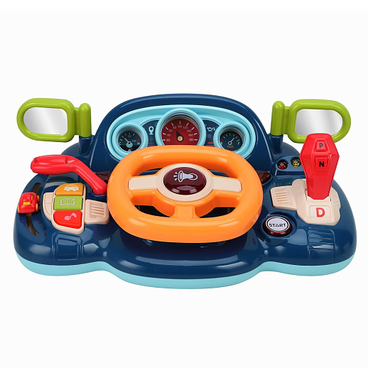 ТМ "Smart Baby" Руль музыкальный, Шаинский, свет, звук, с фарами, цвет синий, в/к 24,6х15,1х24,4 см в Джамбо Тойз #3
