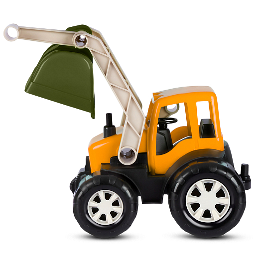 ТМ "Компания Друзей" Трактор с ковшом хаки-коричневый, в сетке 33х16х16 см в Джамбо Тойз #5