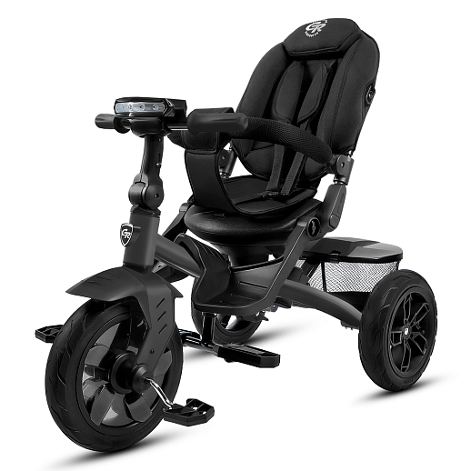 Детский трехколесный велосипед с ручкой CITY-RIDE LUNAR. Поворотное сиденье 360, складная крыша D600, подножки, надувные колеса 12/10, фара в Джамбо Тойз #3