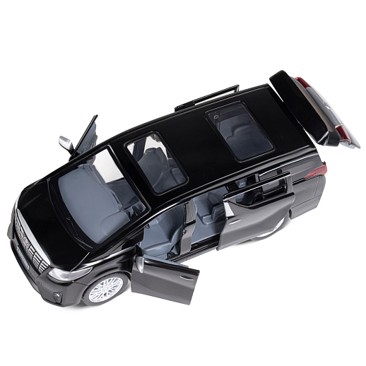 ТМ "Автопанорама" Машинка металлическая, 1:29, Toyota Alphard, черный, откр. передние и боковые двери, багажник, свет, звук, инерция, в/к 20*10*11 см в Джамбо Тойз #11