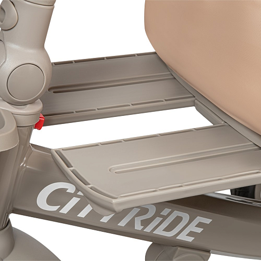 Трехколесные велосипед CITYRIDE, металл,  колеса PVC 12"/10", попрот. наколон. Сиденье с крышей,  род ручка, наклон руль, функц. фара, тормоз, корзинка в Джамбо Тойз #17