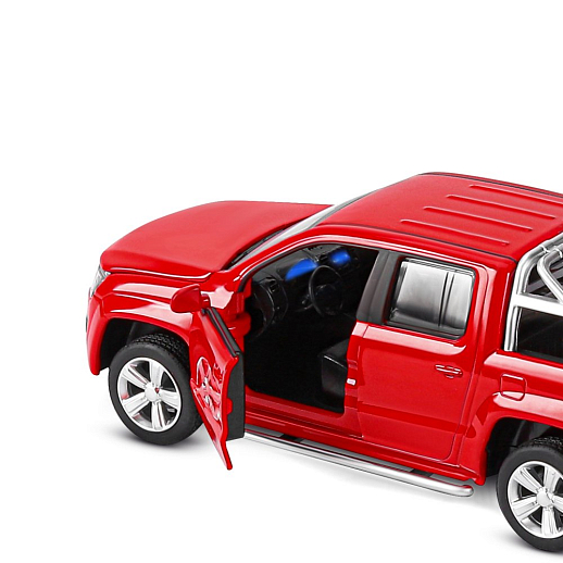 ТМ "Автопанорама" Машинка металлическая 1:30 Volkswagen Amarok, красный, свет, звук, откр. двери, капот и дверка багажника, инерция, в/к 19*9*7 см в Джамбо Тойз #6