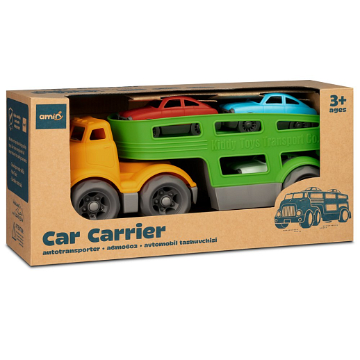 ТМ "Компания Друзей" трейлер оранжево-зеленый, в коробке  32,5х15,5х11,5 см в Джамбо Тойз #15