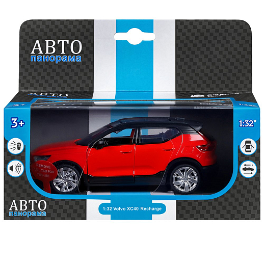 ТМ "Автопанорама" Машинка металл. 1:32 Volvo XC40 Recharge, красный, инерция, свет, звук, откр. двери, в/к 17,5*13,5*9 см в Джамбо Тойз #6