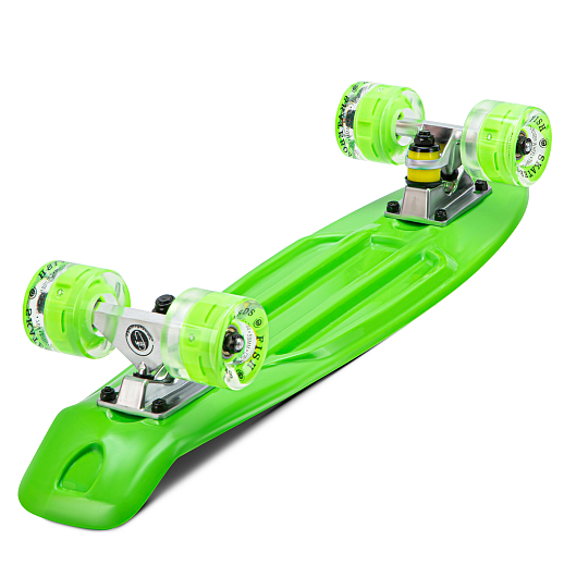 Скейтборд Fish, дека PP р-р 22"х6", колеса 60х45мм 78А, PU, LED, ABEC-7, подвеска алм.3,25" в/п в Джамбо Тойз #4