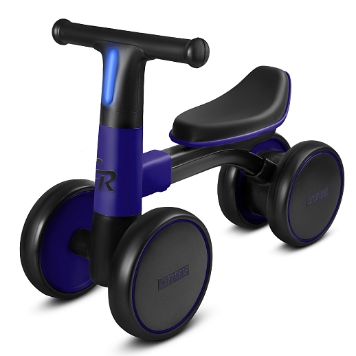 Беговел CITYRIDE, рама сталь, колеса пластик, музыка Шаинского, свет, синий-черный, в/к в Джамбо Тойз #7