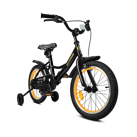 Велосипед двухколёсный CITYRIDE, модель CR-B2-04F7, рама сталь, колеса алюминий 16", цвет чёрный-оранжевый в Джамбо Тойз #9