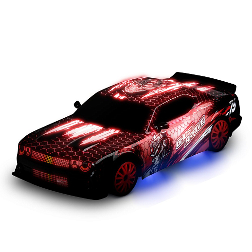 Р/У Машина для дрифта с 3D подсветкой кузова,М1:24,2.4GHz,4WD,4 доп.колеса,конусы 6шт,с аккум.,цв.красный,в/к 20,7*12,2*12,8см в Джамбо Тойз #6