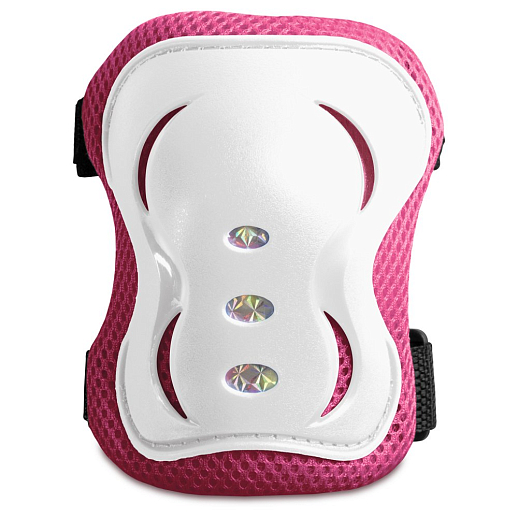 "CITY-RIDE" Комплект (ролики, защита, шлем, сумка), передне колесо со светом, колеса PU, подшипник ABEC 7, цвет белый-розовый в н/сумке, в/к в Джамбо Тойз #9