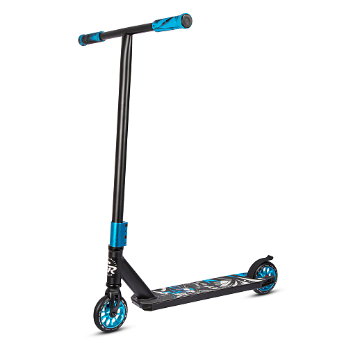 Трюковый самокат CITYRIDE REVO, в/к, T-bar сталь 53*60см, дека алюм.50*10см, колеса PU 86A 110мм, алюм. диск, вилка сталь., HIC, цвет голубой в Джамбо Тойз