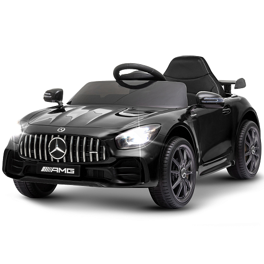 Электромобиль Mercedes Benz AMG на аккум.,12V/4.5AH*1, 380*2, Р/У 2.4GHz, свет, звук, сиденье эко-кожа, колеса EVA,откр.двери,индик.зарядки, MP3/USB, плавн.старт, в/к 111*56*29см. Цвет - черный. в Джамбо Тойз